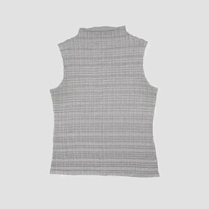 2000s‎ Vintage Silver Gray Brutalist Sleeveless Tank Top - Medium